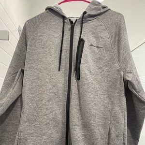 Eddie Bauer men’s full zip grey hoodie